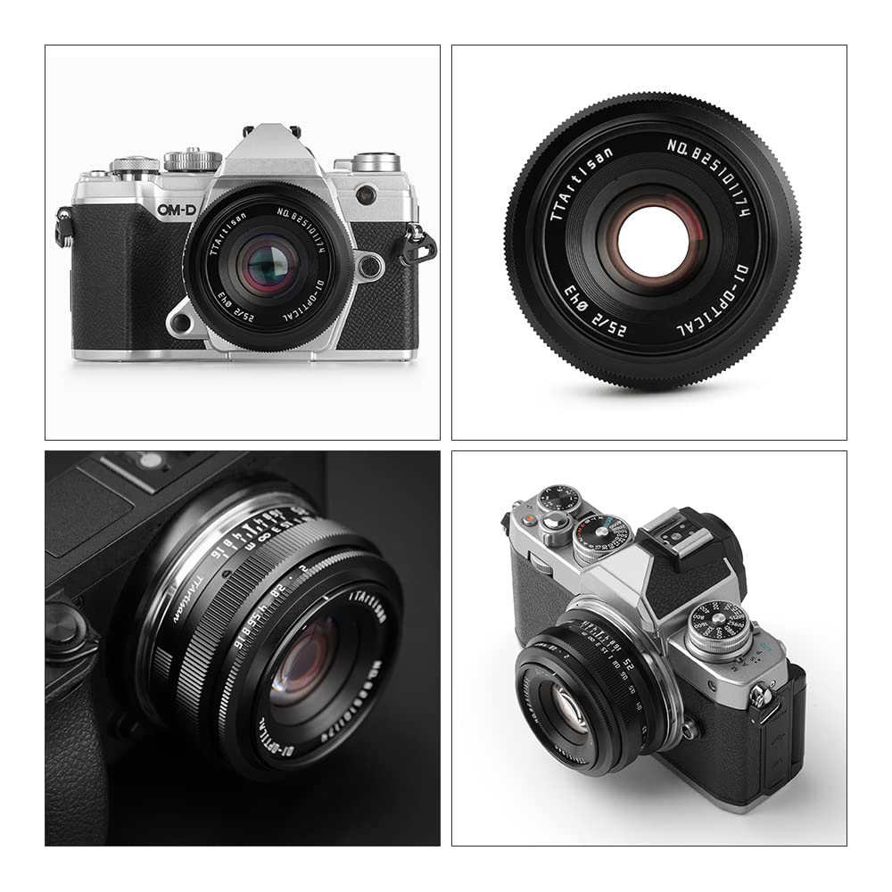 Ttartisan 25Mm F2 Aps C Manual Focus Mirrorless Camera Lens Compatiable With M43 Mount Epm2 Epl9 E P2 G5 Gx7 Gm5 Gm10 G85 Gx9 G7 Gf9 Gf8 Gf7 Pen F E M1 E M5 E M10 E M10Ii E M10Iv